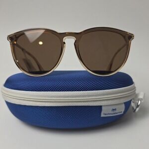 NEW TechnoMarine Unisex Polarized Sunglasses, Brown (TMEW011-03) Hard Case #0510